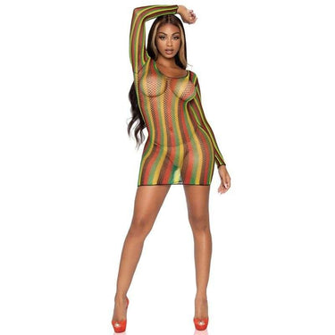 Mini Abito in Rete Rasta Leg Avenue - Seduzione Femminile Elegante